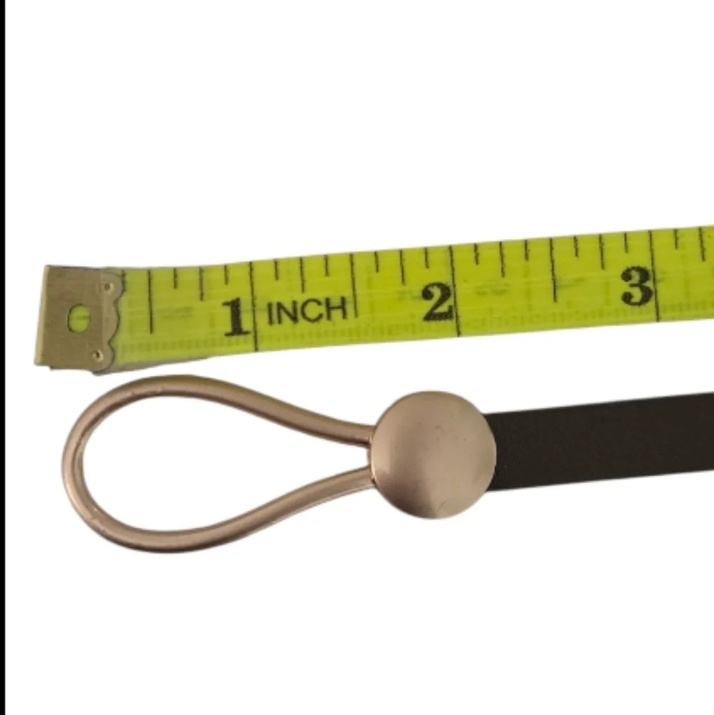 Elegant Brown Belt with Gold Accent